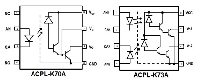 ACPL K70A K73A High Speed Optocouplers Broadcom Mouser